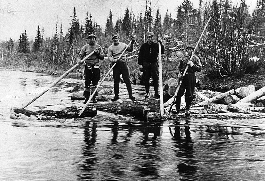 Lainio 20 C.jpg - Olosjoki, Elis Vighult, Henrik Björkenvall, Axel Skillerstedt, Hjalmar Elfgren.
